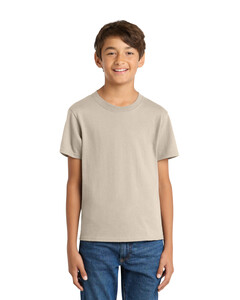 Port & Co PC54Y Brown-100% Cotton Youth T-Shirt Brown