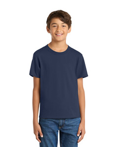 Port &amp; Co PC54Y Navy-100% Cotton Youth T-Shirt Navy