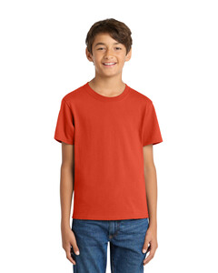 Port &amp; Co PC54Y Orange-100% Cotton Youth T-Shirt Orange