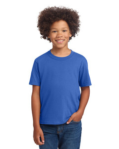 Port & Co PC54YDTG Blue-Youth Core Cotton DTG Tee  Blue