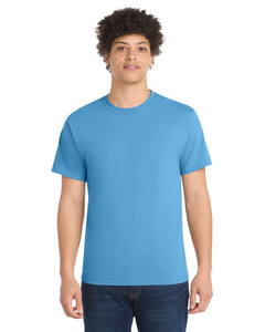 Port &amp; Co PC55 Blue-Green-Core Blend 50/50 Cotton/Poly T-Shirt Blue-Green