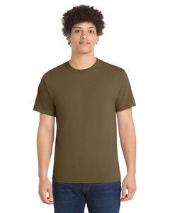 Port & Co PC55 Brown-Core Blend 50/50 Cotton/Poly T-Shirt Brown