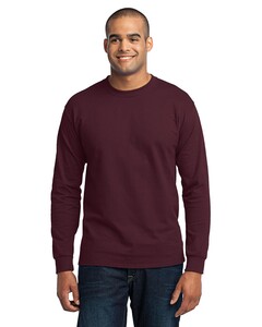 Port & Co PC55LS Maroon-Long Sleeve 50/50 Cotton/Poly T-Shirt Maroon