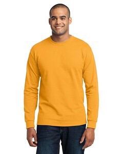 Port & Co PC55LS Yellow-Long Sleeve 50/50 Cotton/Poly T-Shirt Yellow