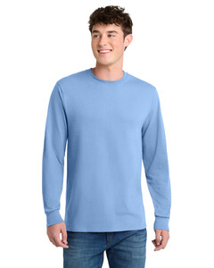 Port & Co PC55LS Blue-Long Sleeve 50/50 Cotton/Poly T-Shirt Blue