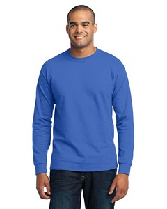 Port & Co PC55LS Blue-Long Sleeve 50/50 Cotton/Poly T-Shirt Blue