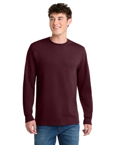 Port & Co PC55LST Maroon-Tall Long Sleeve 50/50 Cotton/Poly T-Shirt Maroon