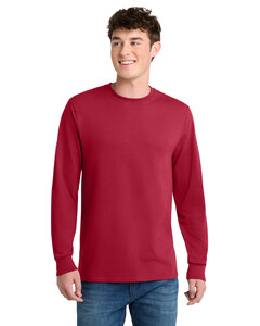 Port & Co PC55LST Red-Tall Long Sleeve 50/50 Cotton/Poly T-Shirt Red
