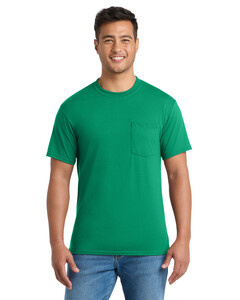 Port & Co PC55P Green-50/50 Cotton/Poly T-Shirt with Pocket Green