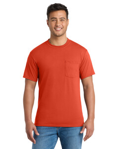 Port &amp; Co PC55PT Orange-Tall 50/50 Cotton/Poly T-Shirt with Pocket Orange