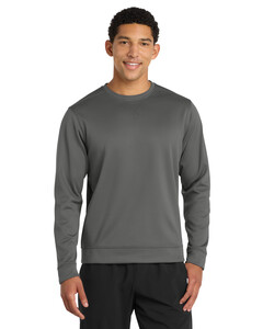 Port & Co PC590 Gray-Performance Fleece Crewneck Sweatshirt Gray