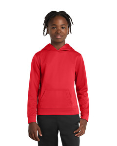 Port & Co PC590YH Red-Youth Performance Fleece Hoodie Red