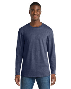 Port & Co PC600LS Navy-Port & Company Long Sleeve Bouncer Tee Navy