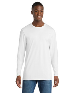 Port & Co PC600LS White-Port & Company Long Sleeve Bouncer Tee White