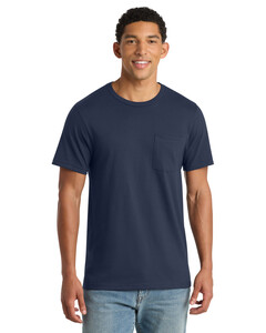Port & Co PC600P Navy-Port & Company Bouncer Pocket T-Shirt Navy