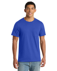 Port & Co PC600P Blue-Port & Company Bouncer Pocket T-Shirt Blue