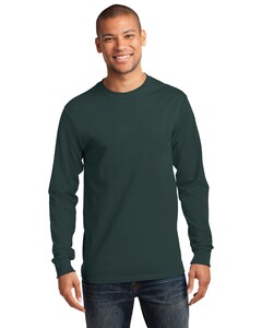 Port & Co PC61LS Green-Long Sleeve Essential T-Shirt Green