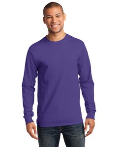 Port & Co PC61LS Purple-Long Sleeve Essential T-Shirt Purple