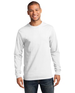 Port & Co PC61LST White-Tall Long Sleeve Essential T-Shirt White