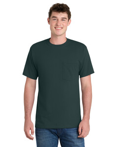 Port & Co PC61P Green-Essential T-Shirt with Pocket Green