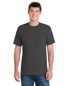 Port & Co PC61PT Gray-Tall Essential T-Shirt with Pocket Gray