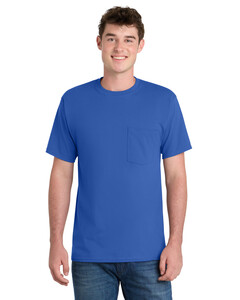 Port & Co PC61PT Blue-Tall Essential T-Shirt with Pocket Blue