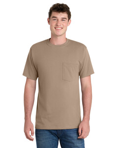 Port & Co PC61PT Brown-Tall Essential T-Shirt with Pocket Brown