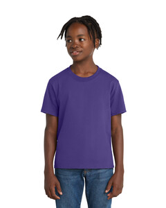 Port &amp; Co PC61Y Purple-Youth Essential T-Shirt Purple