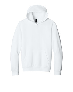 Port & Co PC68H White-Easy Fleece Pullover Hooded Sweatshirt White