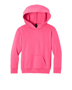 Port & Co PC68YH Pink-Youth Easy Fleece Pullover Hooded Sweatshirt Pink