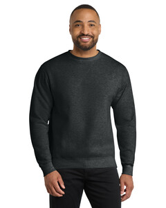 Port & Co PC78 Black-7.8-oz Crewneck Sweatshirt Black