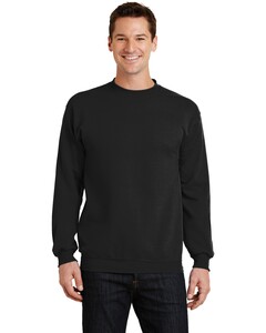 Port & Co PC78 Black-7.8-oz Crewneck Sweatshirt Black