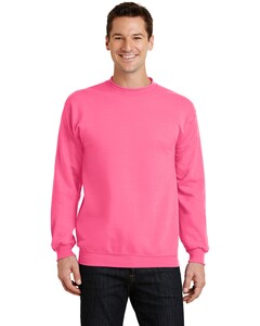 Port & Co PC78 Pink-7.8-oz Crewneck Sweatshirt Pink