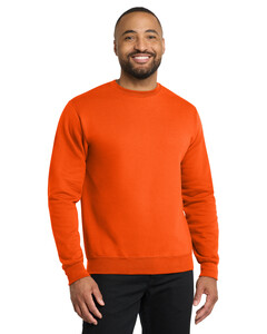 Port & Co PC78 Orange-7.8-oz Crewneck Sweatshirt Orange