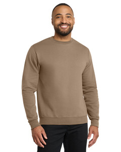 Port & Co PC78 Brown-7.8-oz Crewneck Sweatshirt Brown