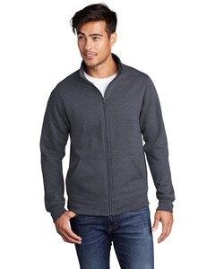 Port & Co PC78FZ Navy-Core Fleece Cadet Zip-Up Sweatshirt Navy
