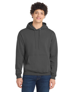 Port & Co PC78H Gray-Core Fleece Pullover Hoodie Gray