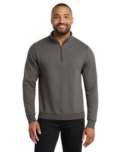 Port & Co PC78Q Gray-Core Fleece 1/4-Zip Pullover Sweatshirt  Gray