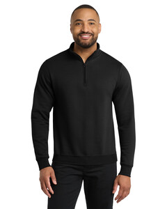 Port & Co PC78Q Black-Core Fleece 1/4-Zip Pullover Sweatshirt  Black