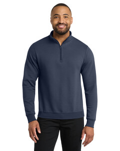 Port & Co PC78Q Navy-Core Fleece 1/4-Zip Pullover Sweatshirt  Navy