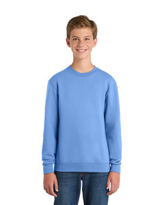 Port & Co PC78Y Blue-Youth Core Fleece Crewneck Sweatshirt Blue