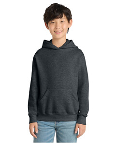 Port & Co PC78YH Gray-Youth Core Fleece Pullover Hooded Sweatshirt Gray
