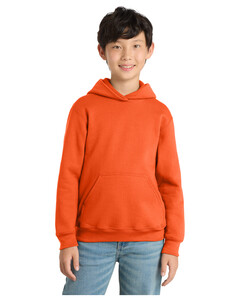 Port & Co PC78YH Orange-Youth Core Fleece Pullover Hooded Sweatshirt Orange