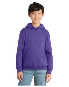 Port & Co PC78YH Purple-Youth Core Fleece Pullover Hooded Sweatshirt Purple