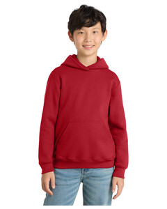 Port & Co PC78YH Red-Youth Core Fleece Pullover Hooded Sweatshirt Red