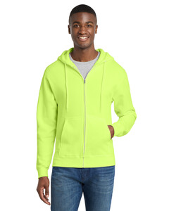 Port & Co PC78ZH Yellow-Core Fleece Full-Zip Hoodie Yellow