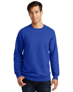 Port & Co PC850 Blue-Fan Favorite Fleece Crewneck Sweatshirt Blue