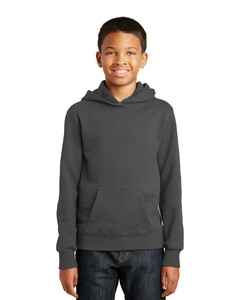 Port & Co PC850YH Gray-Youth Fan Favorite Fleece Pullover Hoodie Gray