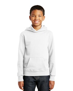 Port & Co PC850YH White-Youth Fan Favorite Fleece Pullover Hoodie White