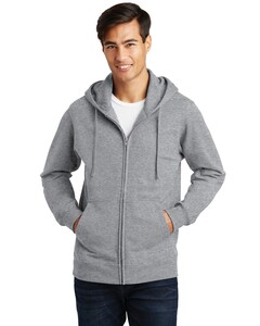 Port & Co PC850ZH Gray-Fan Favorite Fleece Zip-Up Hoodie Gray